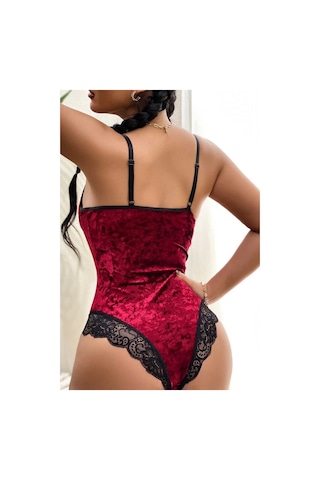 Merry See Kadife Body Gecelik Babydoll Çok Renkli