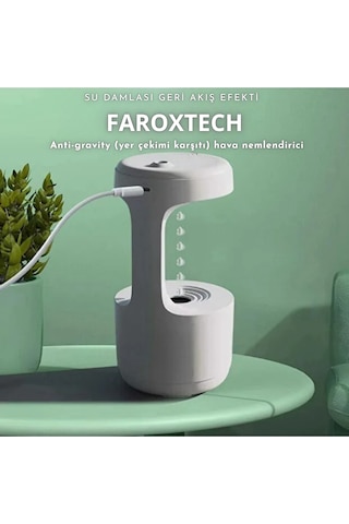 Anti-gravity Su Damlası Efektli Hava Nemlendirici Led Ekranlı, Sensörlü, Sessiz Çalışma