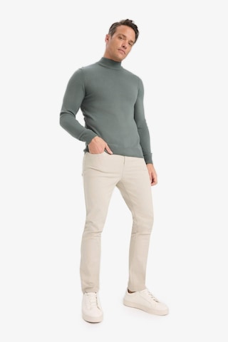 Defacto Slim Fit Dar Kesim Balıkçı Yaka Basic Düz Triko Kazak R1127az25wnkh412 Haki