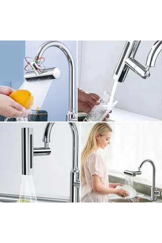 Büro Ev Lavabosu İçin 3 Fonksiyonlu Evrensel Şelale Adaptörlü Musluk Başlığı Diğer