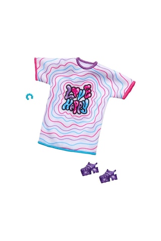Barbie'nin Kıyafet Koleksiyonu Beyaz T-shirt Gwd96-hrh38