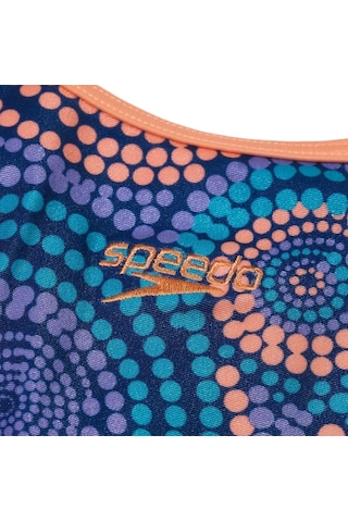 Speedo Alo Pt Twinstrap Kız Çocuk Yüzücü Mayosu Mavi-pembe Mavi-mor