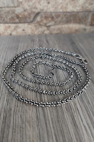 Gümüş 3,8 Mm 65 Cm Arnavut Boyun Zinciri Kolye Altın - Gümüş