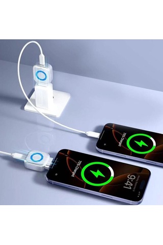 Type-c Akıllı Şarj Kesici Ve Ayırıcı Adaptör - 140w Hızlı Şarj Destekli Batarya Koruyucu Mini Aparat