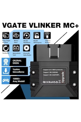 Vlinker Mc + 4.0 Obd2 Araç Teşhis Cihazı