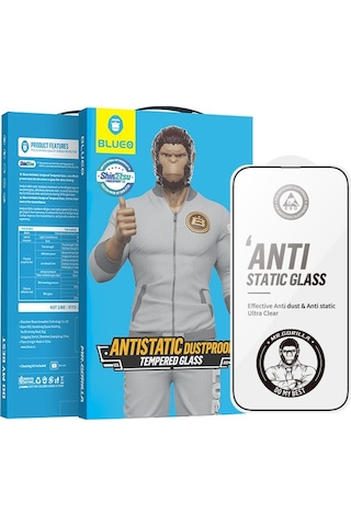 Blueo Apple Uyumlu iPhone 15 Tam Kaplayan Hd Anti-static Ekran Koruyucu