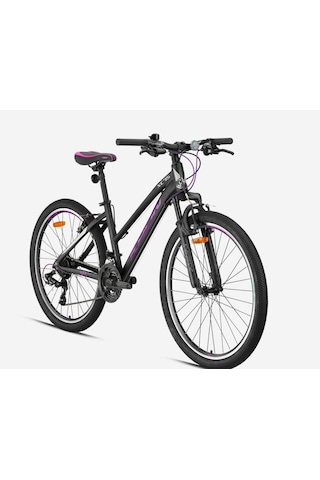 Kron Xc 75 Lady 26" Jant 14 Kadro 21 Vites V Fren Bayan Dağ Bisikleti Mat Siyah Mor Bej Siyah-mor