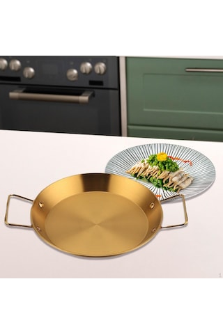 Kore Ramen Pot Anında Erişte Mutfak Tencere Tencere Çift Kulak Tavası Kuru Paslanmaz Çelik 28cm