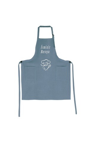 Mutfak Önlüğü Kişiye Ve İsme Özel Nakışlı Mutfak Önlüğü Şef 2 Farklı Renkler Mavi