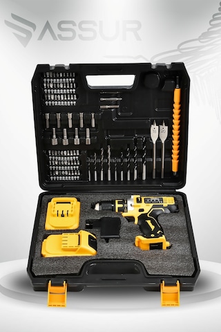 Assur ASR008 12V Çift Akülü Vidalama Sarı