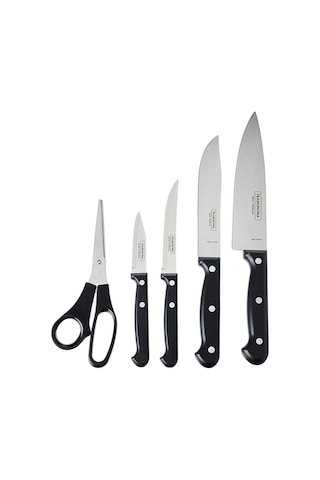 Tramontina Ultracorte 6 Parça Bloklu Bıçak Seti Siyah