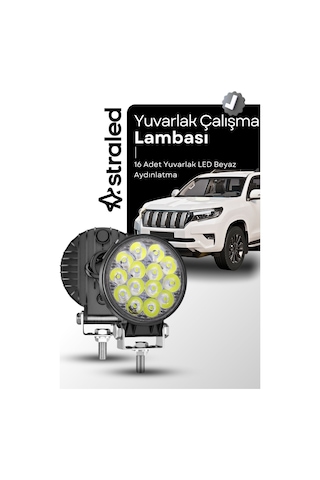 72w 12-24 Volt Yuvarlak Spot Far Oto Çalışma Lambası Atv Kamyon Tır Traktör Offroad