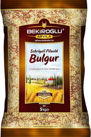 Bekiroğlu Arvila Şehriyeli Pilavlık Bulgur 5 KG Bekiroğlu Arvila Şehriyeli Pilavlık Bulgur 5 KG