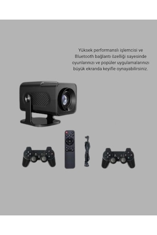 Android Projeksiyon Game Box - 1280x720p Hd Çözünürlük, Bluetooth,hdmı Ve Usb Girişli