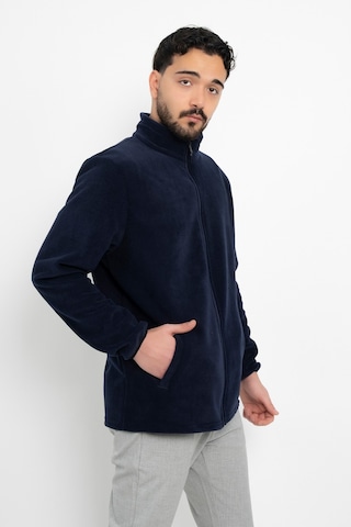 Dasüniforma Unisex Anti-pilling Tüylenme Yapmayan Standart Fit Tam Fermuarlı Soğuk Geçirmez Polar Hırka Lacivert