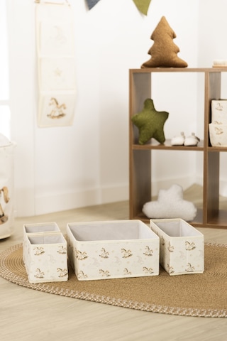Tidy Kids Atlı Karınca Desenli Poplin 4'lü Çekmece İçi Organizer 6020 Natural