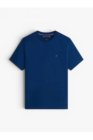 Tommy Hilfiger Lıght Interlock Tee Erkek Mavi T-shirt - Mw0mw37508