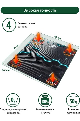 Marta Akıllı Tartılar Tanısal, Bluetooth 30x30 141304404