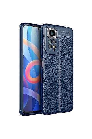 Xiaomi Redmi Note 11 Pro Kilif Lens Deri Görünümlü Niss Silikon