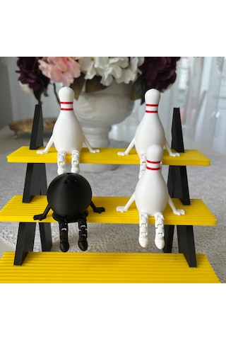 Bowling Labut & Topu Dekoratif Figür Seti Masa & Raf Süsü