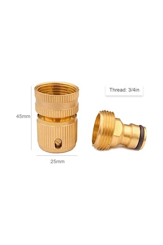 Pazly 3/4 Pirinç Hortum Bağlantısı - Su Geçirmez, Dayanıklı Bahçe Hortumu Diğer