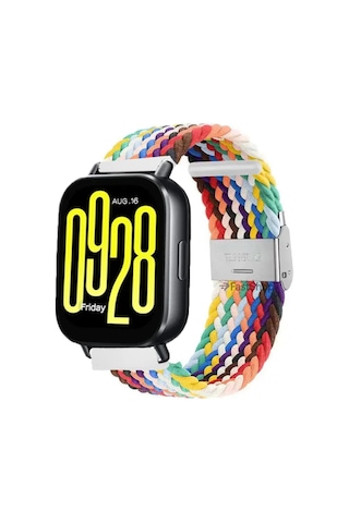Xiaomi Redmi Watch 5 Acitve / 5 Lite Uyumlu Metal Clips Kumaş Örgü Akıllı Saat Kordon
