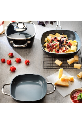 Schafer Gastronomie Master Seramik Tava 26cm-siyah/gri