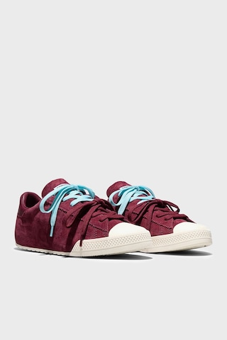 Converse Logolu Hakiki Deri Sneaker Ayakkabı Kadın Ayakkabı A20130c 625 Bordo-beyaz