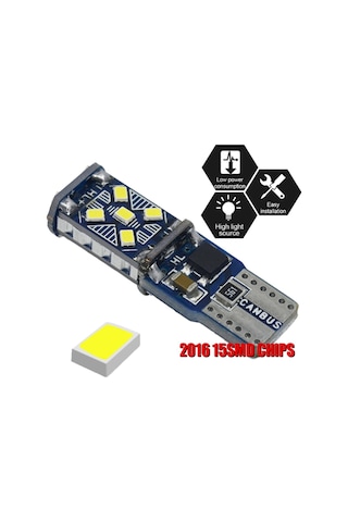 Dekoratif Led Ampul T10-20smd Canbus12-18v Çift Beyaz