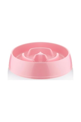 Yavaş Mama Kabı Kedi Ve Köpek İçin / Yavaş Besleyici Mama Tabağı / Anti-tıkanma, Kaymaz Taban / 375 Ml Pembe