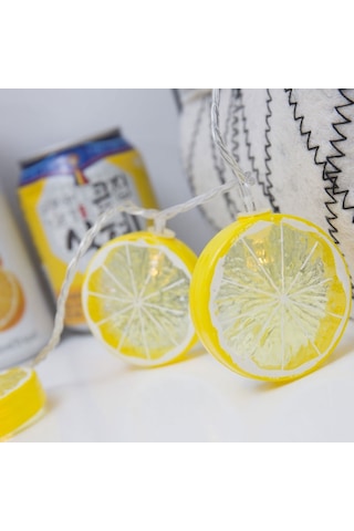 3m Limon Dilimi Usb Tak Romantik Led Dize Tatil Işık, 20 Led Genç Tarzı Sıcak Peri Dekoratif Lamba Noel, Düğün, Yatak Odası Sarı Diğer