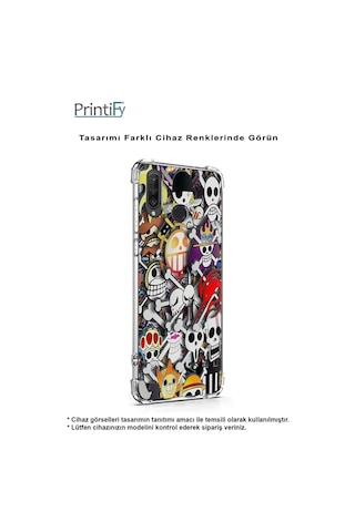 Samsung Galaxy Uyumlu M33 Köşe Korumalı Antişok Kapak Anime Tasarımlı Şeffaf Kılıf