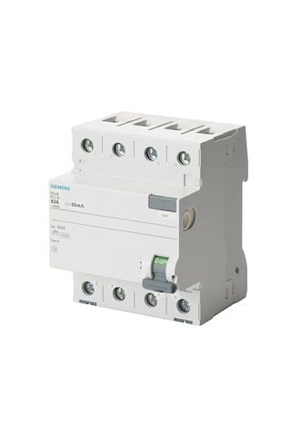 Siemens 5SV4344-0 AC 30Ma Trifaze Kaçak Akım Koruma Rölesi 4 x 40