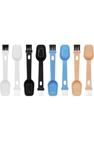 Dancemonkey 20'lık Kahve Çekirdeği Değirmeni Temizleme Fırça Seti Beyaz Siyah Beyaz