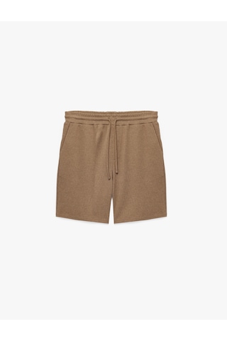 Koton Regular Fit Cepli Bermuda Beli Bağcıklı Şort Kahverengi 6sam40009mk Kahve