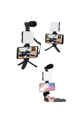Northcity Akıllı Telefon Vlog Kiti - Tripod, Mini Mikrofon Ve Led Işık İle Profesyonel Videolar