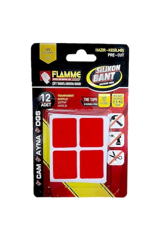 Montaj Bandı 2.5 Kg - Çift Taraflı Hazır Kesilmiş Silikon Bant 12& 39 Li Montaj Bandı, Şeffaf Hmngo4