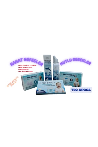Teo-droga Bebek Başlangıç Seti Okyanus Suyu + Nazal Aspiratör + Yedek Uç +Serm Fzyloj