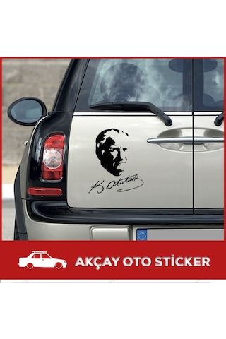 Mustafa Kemal Atatürk Imzalı Sticker Atatürk Sticker Oto Sticker (221989479)