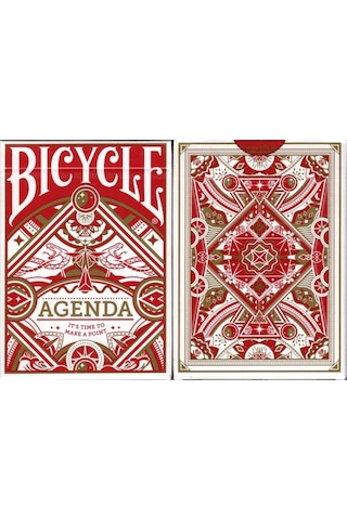 Bicycle Agenda Red Oyun Kağıdı Premium Koleksiyonluk İskambil Kartları Destesi