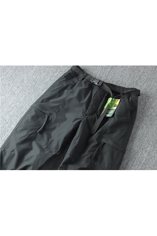 Snapbuy Su Ve Rüzgar Geçirmez,, İçi Polarlı, Çok Cepli Erkek Kışlık Outdoor Pantolon Koyu Gri