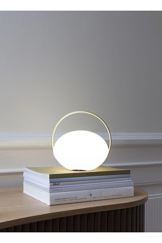 Orbit Kablosuz Led Masa Lambası 18,5 Cm Şarjlı 3 Kademeli Ip44 Suya Dayanıklı Beyaz