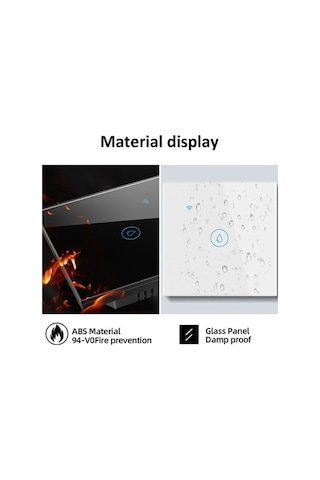 Fastbuy Wifi 20a Su Isıtıcı Anahtarı, Zamanlı Ve Sesli Kontrol, Siyah Ab Tak