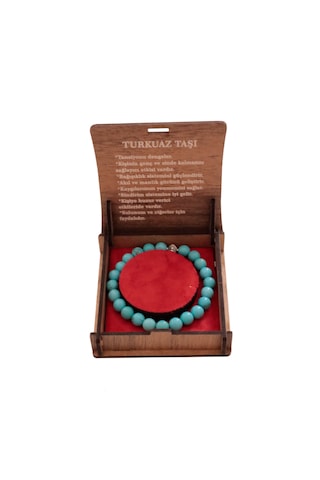 Turkuaz Doğal Taş 8 Mm Bileklik - Şıklık Ve Enerji Dolu Aksesuar Turkuaz