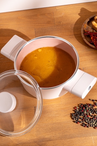 Emsan Swiss Crystal Derin Tencere- Pembe 16 CM