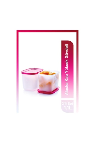 Tupperware Alaska Kap Yüksek Gövdeli 2'li Set 1.1L