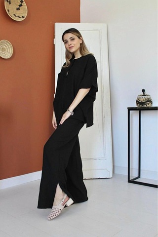Butik İstanbul Siyah V Yaka Takım