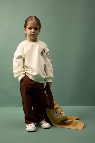 Defacto Erkek Bebek Slogan Baskılı Sweatshirt Kumaşı 2li Takım G6390a526sper98 Ekru-er98