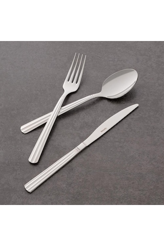 Hisar Optima Mercan 18 Parça 6 Kişilik Çatal Kaşık Bıçak Takımı Inox