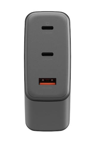Ampcharge Gan100 2 Adet 100w Type-c Ve 30w Usb 3.0 Çıkışlı Hızlı Şarj Aleti - Koyu Gri